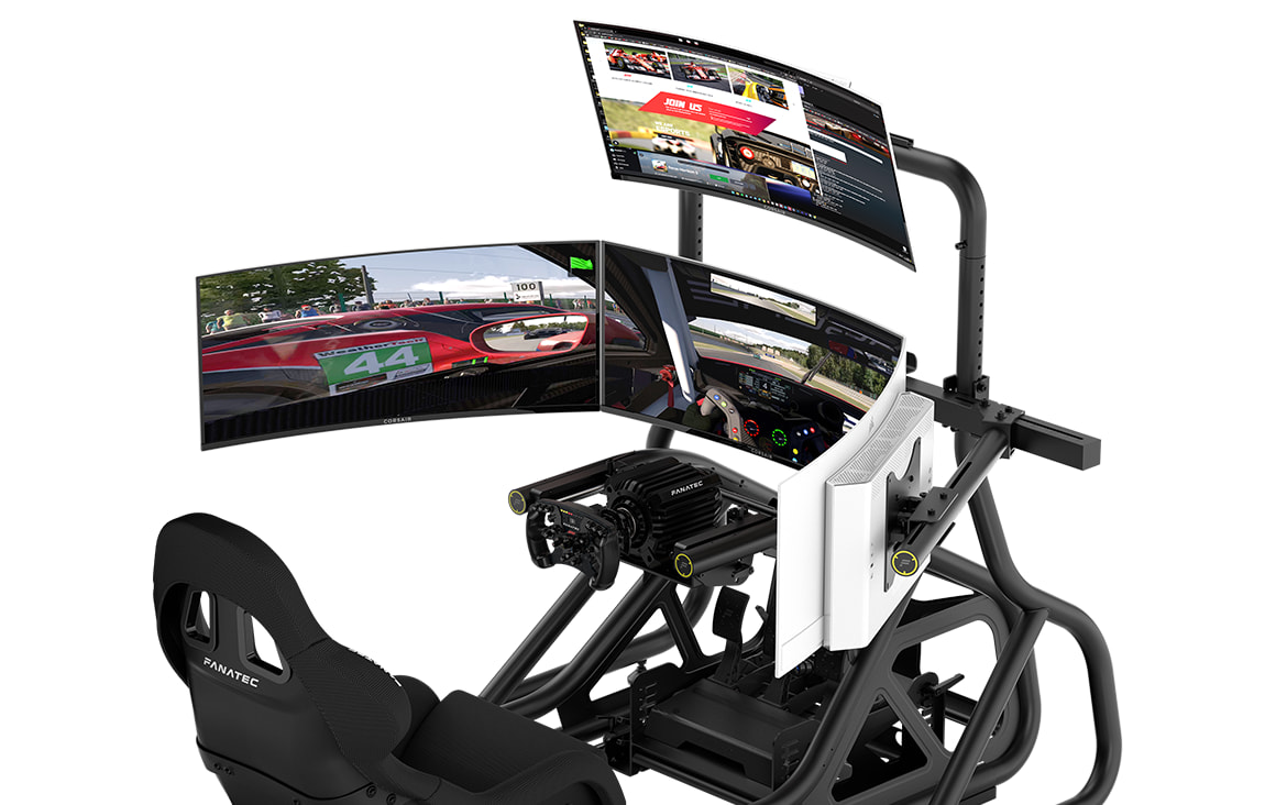 GT Cockpit Triple Monitor Expansion Kit (Black) | FANATEC