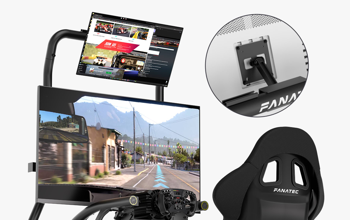 GT Cockpit Monitor Stand - 32-65in (Black) | FANATEC