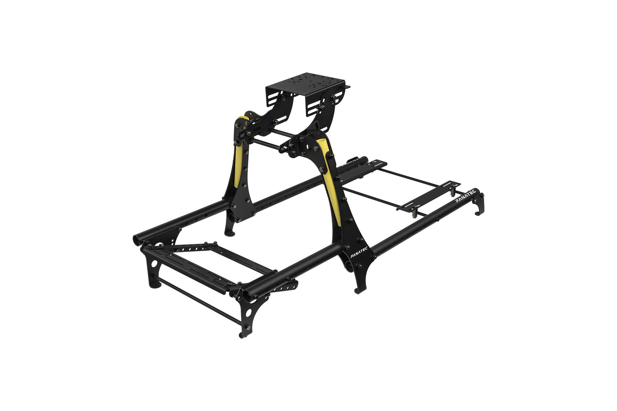 Fanatec CSL Cockpit V1.5 black and yellow aluminum tube racing cockpit frame