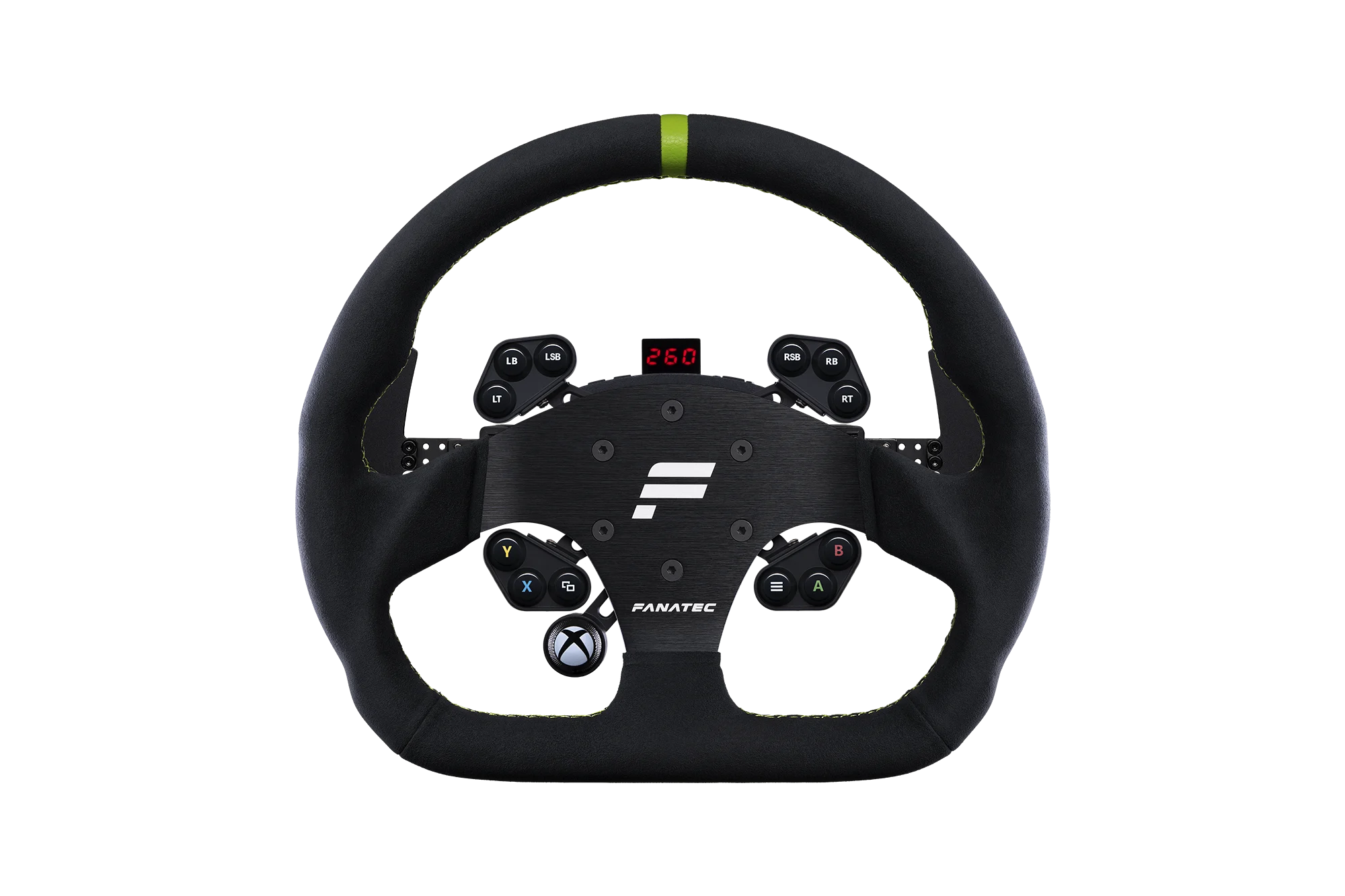 ClubSport Steering Wheel GT Alcantara V2 para Xbox — aro 330 mm, Alcantara genuíno, Hub Xbox com paddles magnéticos