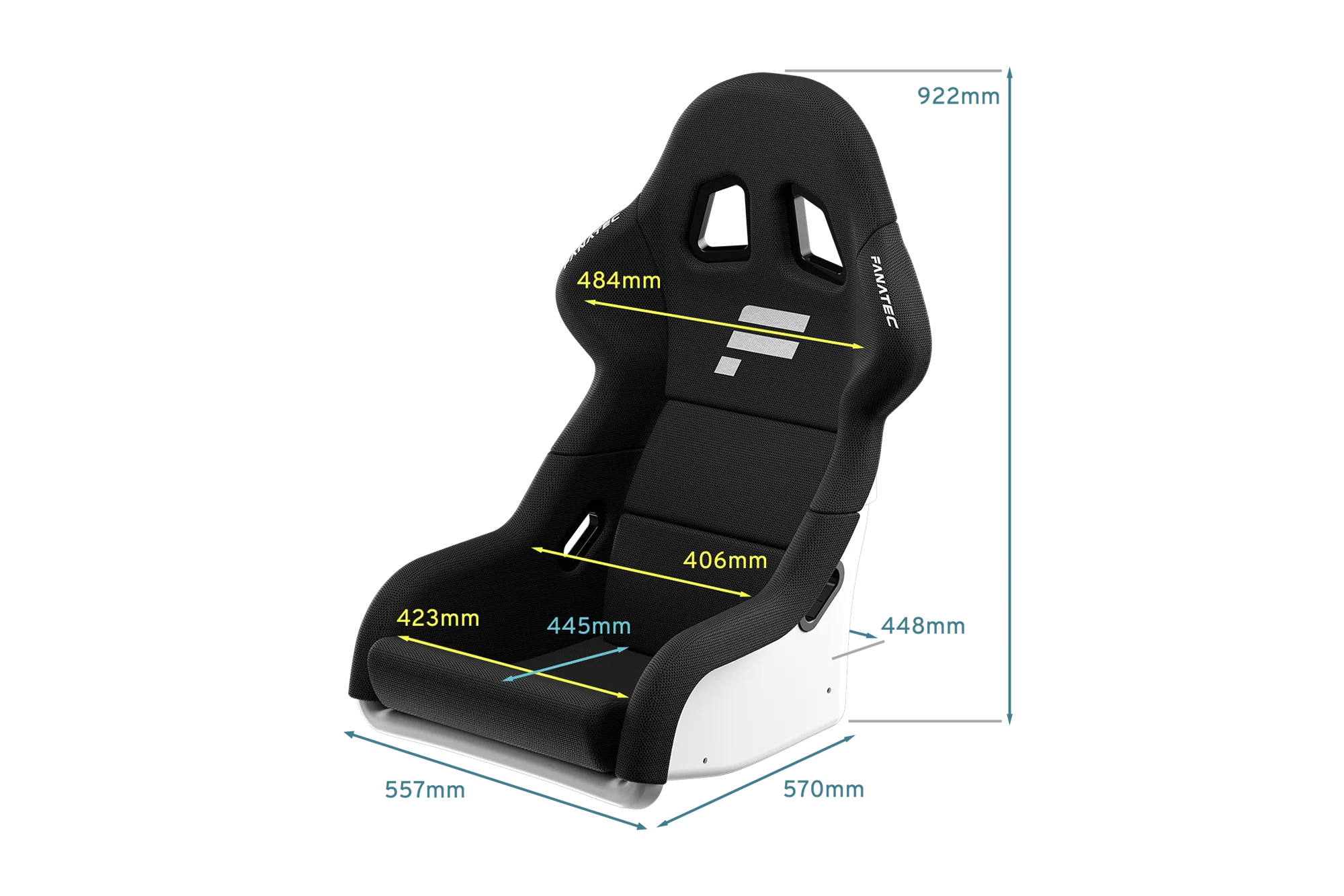 Fanatec GT Cockpit Seat (bílá) – detail