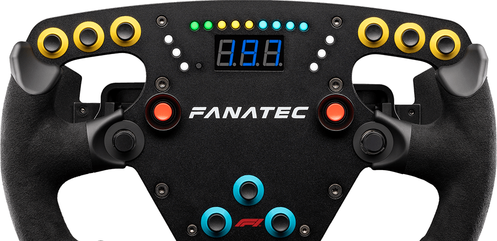 F1 Esports V2 — close frontal com LEDs