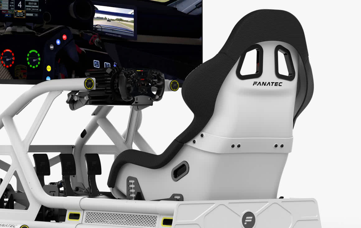 Fanatec GT Cockpit Seat (bílá) – Skořepina vyztužená vlákny
