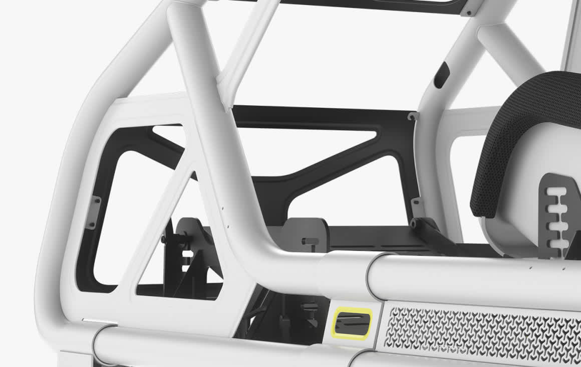 Fanatec ClubSport GT Cockpit (bílý) – Tuhý ocelový rám